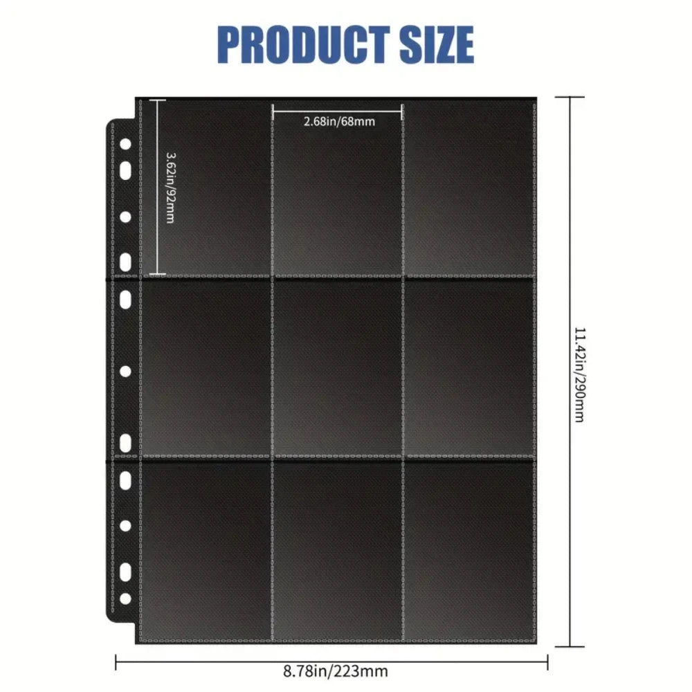 9-Pocket Trading Card Protector Pages (25/50 Pack)