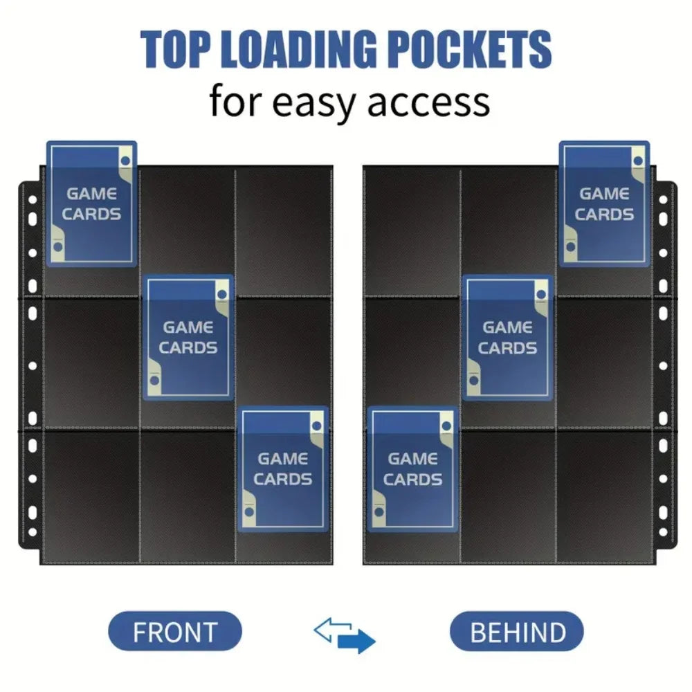 9-Pocket Trading Card Protector Pages (25/50 Pack)