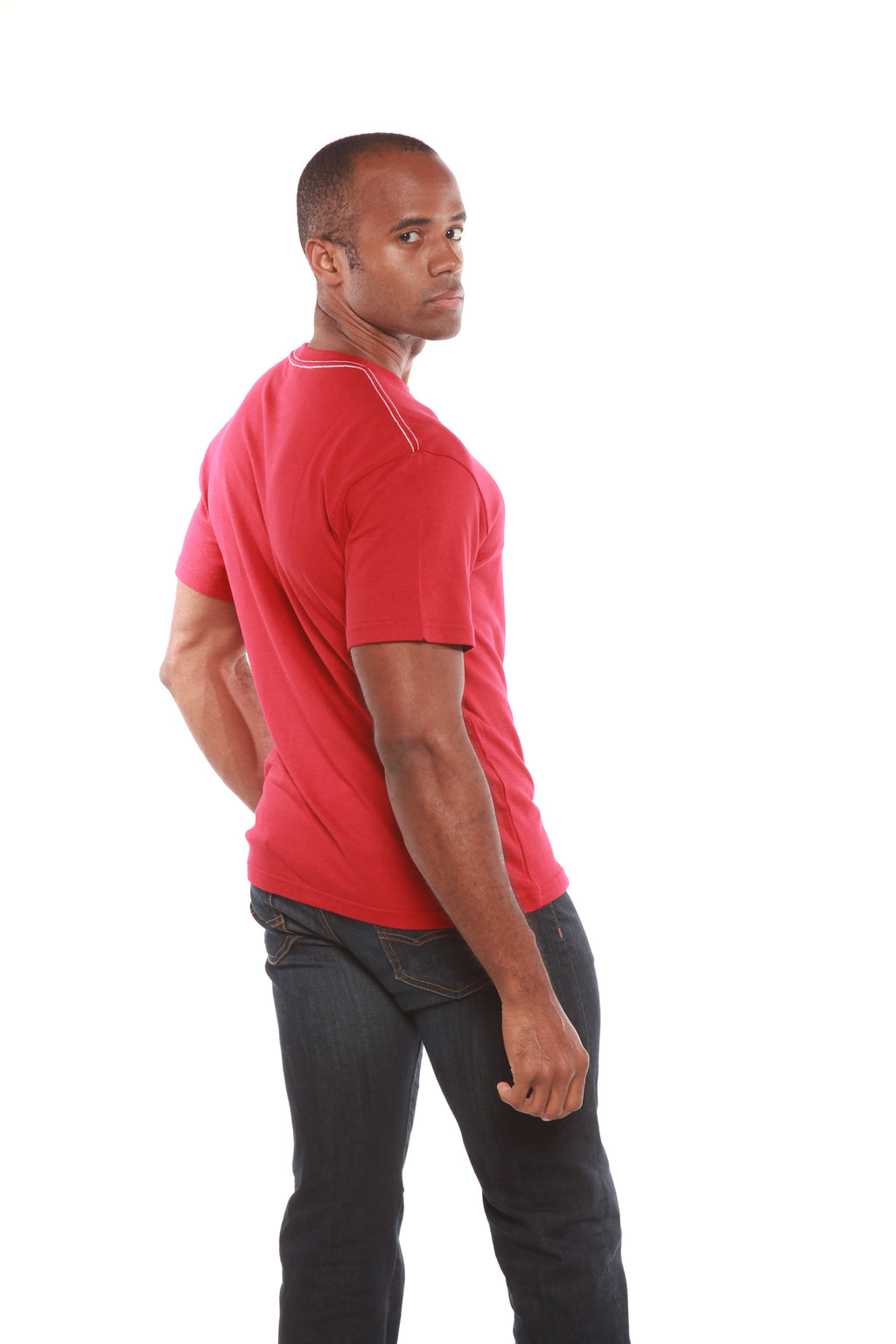 Custom Printed Men's Bamboo Viscose/Organic Cotton Short Sleeve T-Shirt